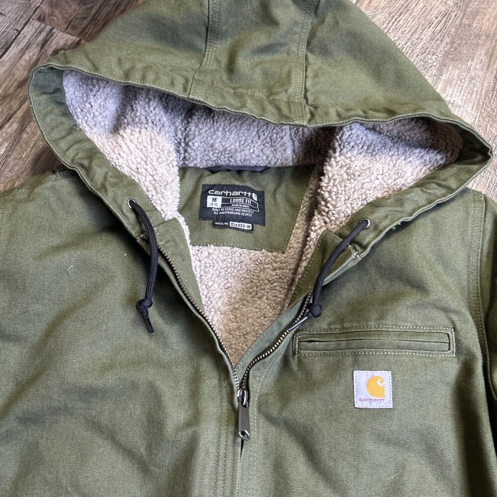 Vintage Y2K Carhartt WJ141 LOV Green Sierra Jacket Women's Medium - Picture 2 of 6